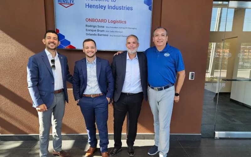 The OnBoard Logistics team at the Hensley Industries offices in Dallas